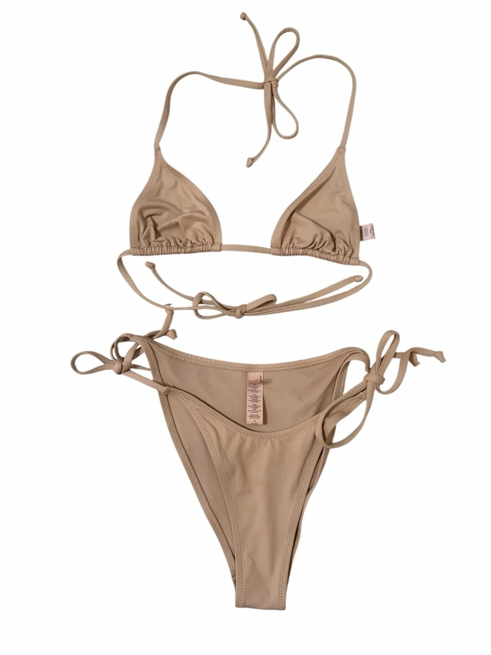 SKIMS NEW TAN TRIGLE BIKINI SET.